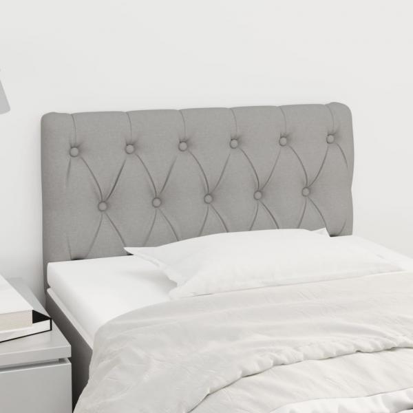 ARDEBO.de - Kopfteil Hellgrau 80x7x78/88 cm Stoff