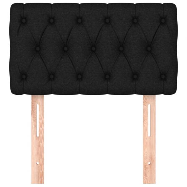 Kopfteil Schwarz 80x7x78/88 cm Stoff