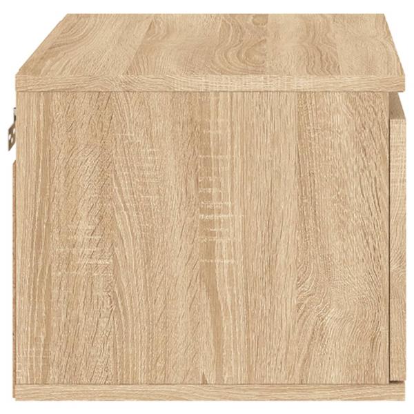 Wand-Nachttische mit LED-Leuchten 2 Stk. Sonoma-Eiche