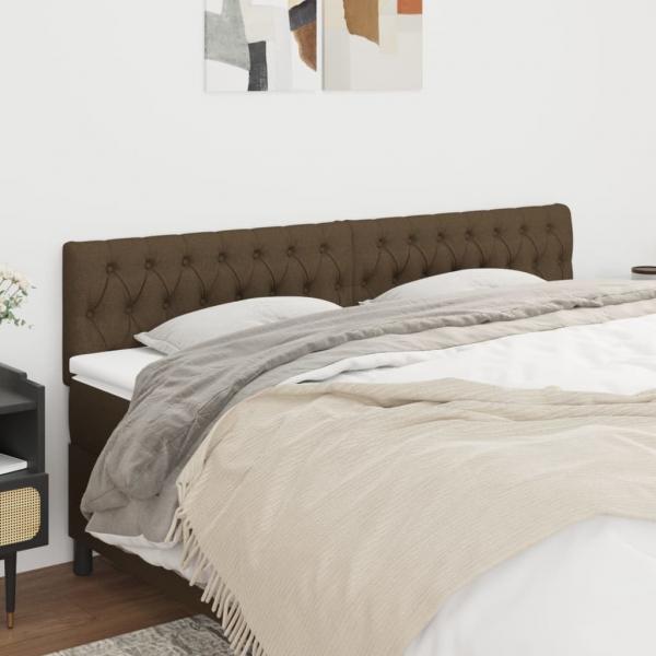 ARDEBO.de - Kopfteile 2 Stk. Dunkelbraun 90x7x78/88 cm Stoff