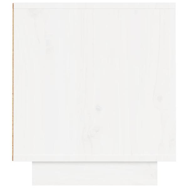 TV-Schrank Weiß 140x35x40 cm Massivholz Kiefer