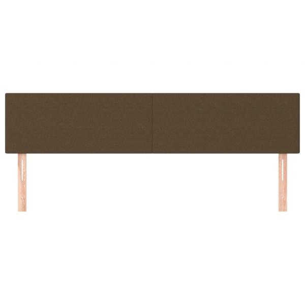 Kopfteile 2 Stk. Dunkelbraun 90x5x78/88 cm Stoff