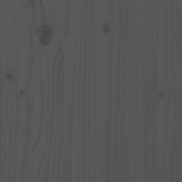 Massivholzbett Grau 200x200 cm