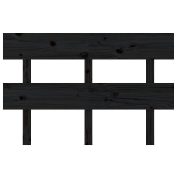 Kopfteil Schwarz 124x3x81 cm Massivholz Kiefer