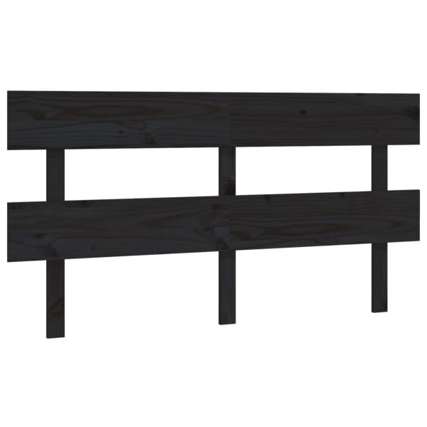Kopfteil Schwarz 154x3x81 cm Massivholz Kiefer
