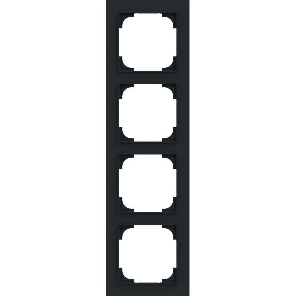 ARDEBO.de Busch-Jaeger 1724-45M Abdeckrahmen, art linear, 4-fach Rahmen, schwarz matt (2CKA001754A4864)