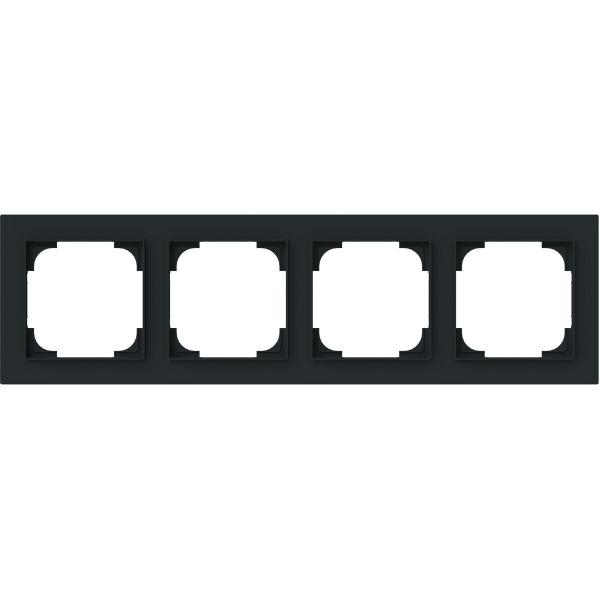 Busch-Jaeger 1724-45M Abdeckrahmen, art linear, 4-fach Rahmen, schwarz matt (2CKA001754A4864)