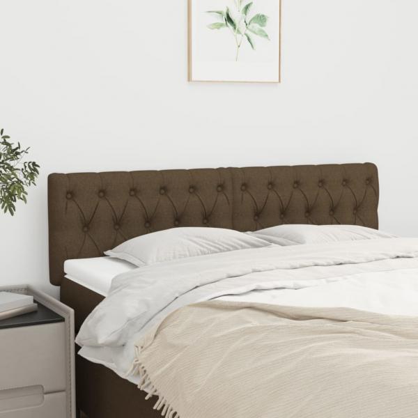 ARDEBO.de - Kopfteile 2 Stk. Dunkelbraun 80x7x78/88 cm Stoff