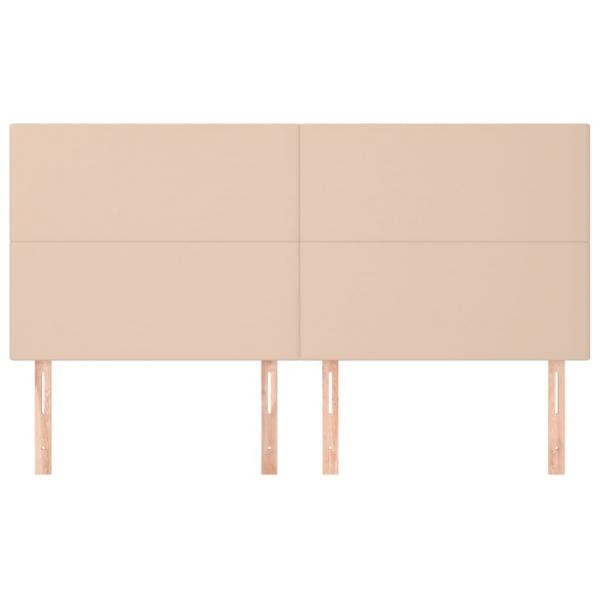 Kopfteile 4 Stk. Cappuccino-Braun 100x5x78/88 cm Kunstleder