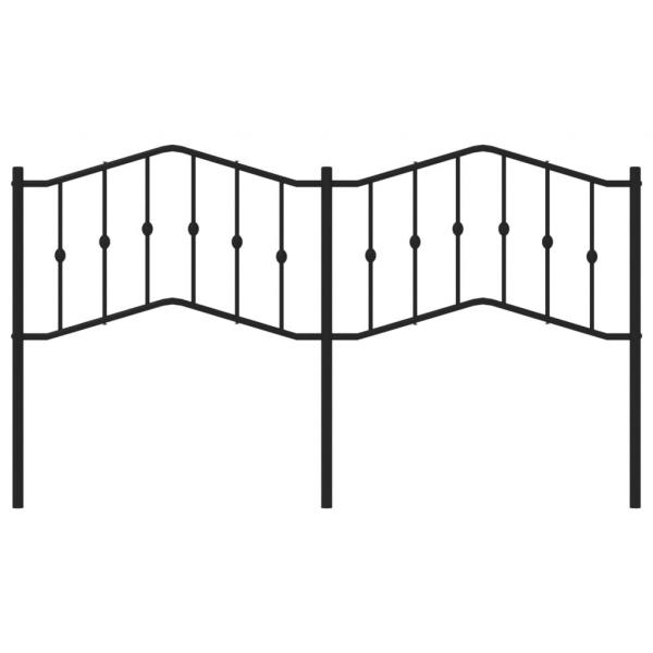 Kopfteil Metall Schwarz 180 cm