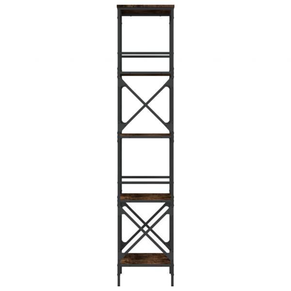 Bücherregal 5 Böden Räuchereiche 59x35x171 cm Holzwerkstoff
