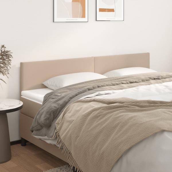 ARDEBO.de - Kopfteile 2 Stk. Cappuccino-Braun 80x5x78/88 cm Kunstleder