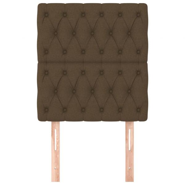 Kopfteile 2 Stk. Dunkelbraun 80x7x78/88 cm Stoff