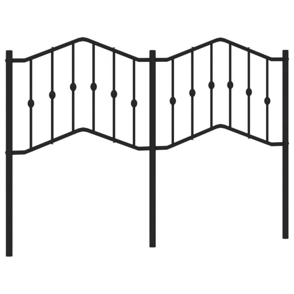 Kopfteil Metall Schwarz 140 cm