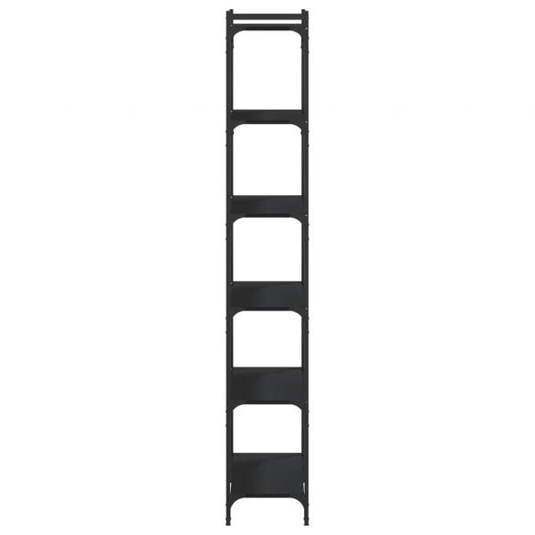 Bücherregal 6 Böden Schwarz 80x30x188 cm Holzwerkstoff
