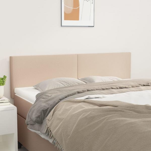 ARDEBO.de - Kopfteile 2 Stk. Cappuccino-Braun 72x5x78/88 cm Kunstleder