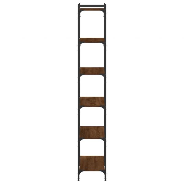 Bücherregal 6 Böden Braun Eiche-Optik 80x30x188cm Holzwerkstoff