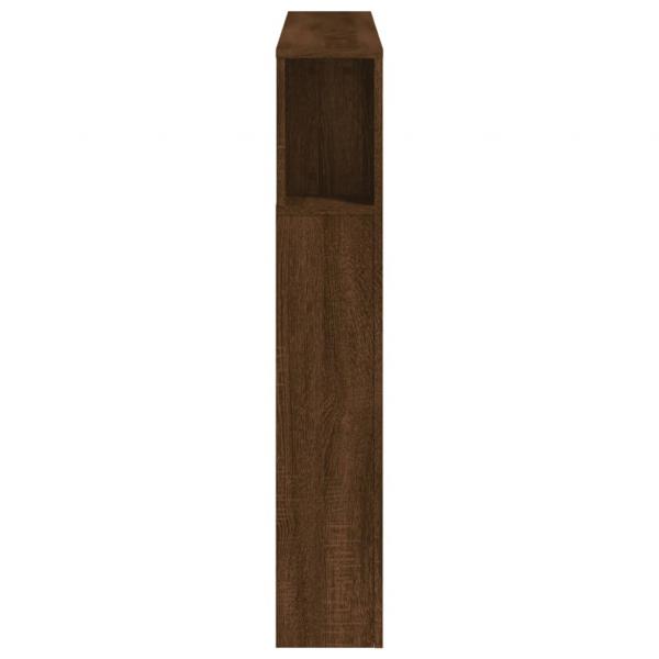 LED-Kopfteil Braun Eichen-Optik 120x18,5x103,5 cm Holzwerkstoff