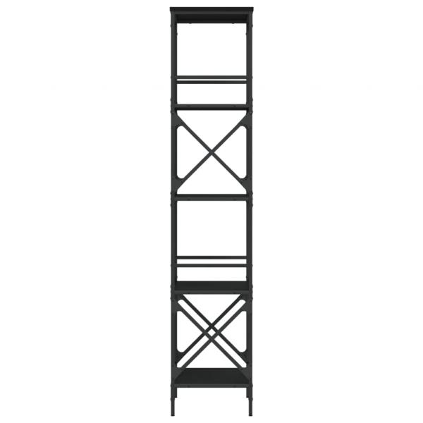 Bücherregal 5 Böden Schwarz 59x35x171 cm Holzwerkstoff