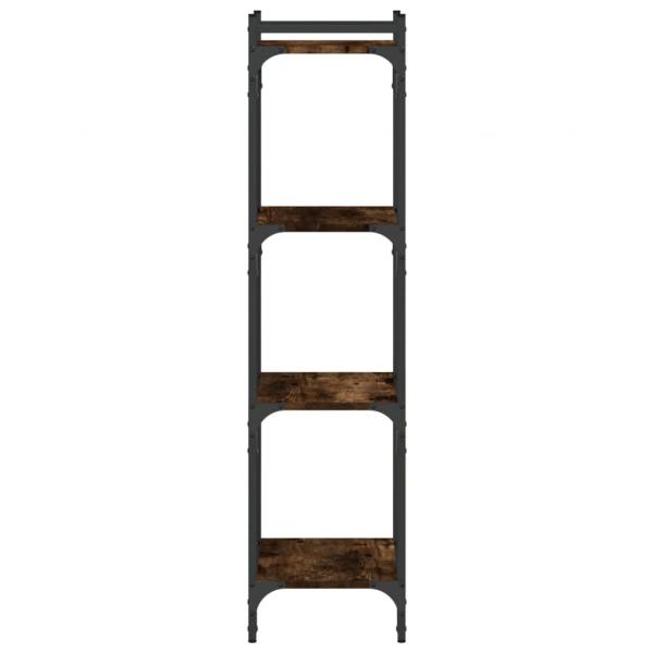 Bücherregal 4 Böden Räuchereiche 40x30x120 cm Holzwerkstoff