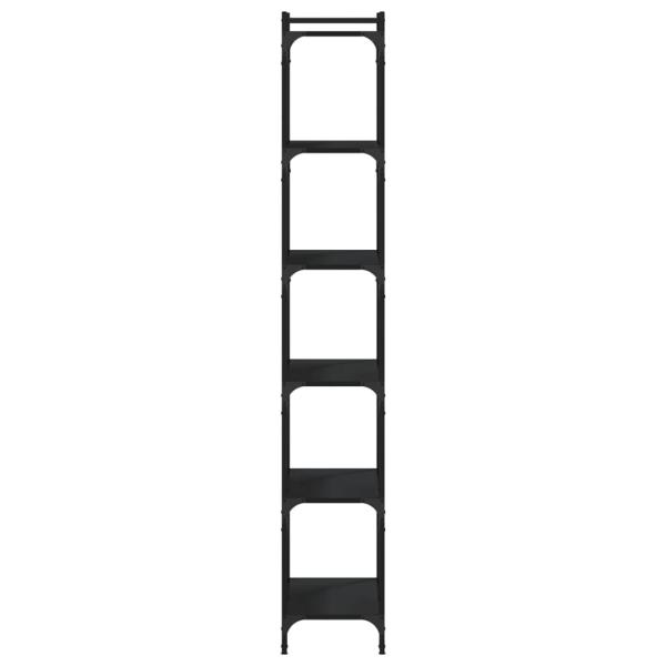 ARDEBO.de - Bücherregal 6 Böden Schwarz 60x30x188 cm Holzwerkstoff