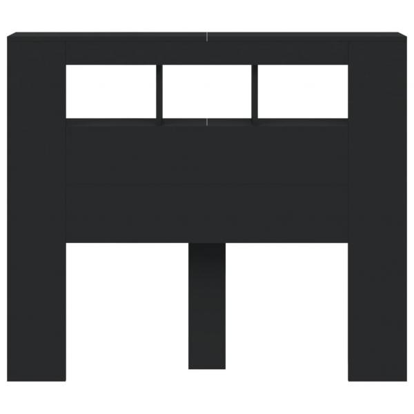 LED-Kopfteil Schwarz 120x18,5x103,5 cm Holzwerkstoff