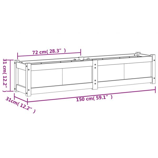 Pflanzkübel 150x31x31 cm Massivholz Douglasie