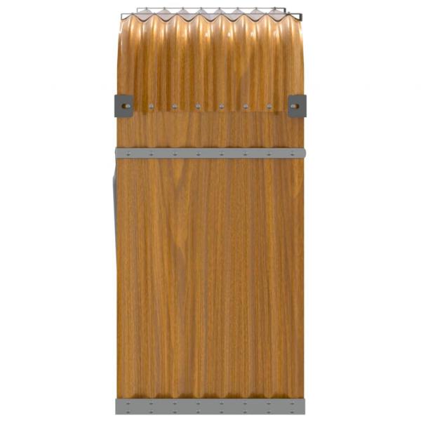 Kaminholzunterstand Hellbraun 120x45x100 cm Verzinkter Stahl