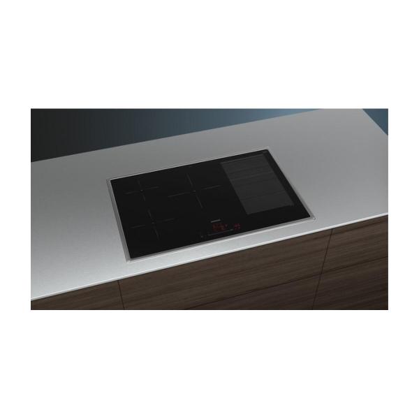 Siemens EX845HVC1E iQ700 Autarkes Induktionskochfeld, Glaskeramik, 80 cm breit, powerBoost, WLAN, Kindersicherung, mit Rahmen