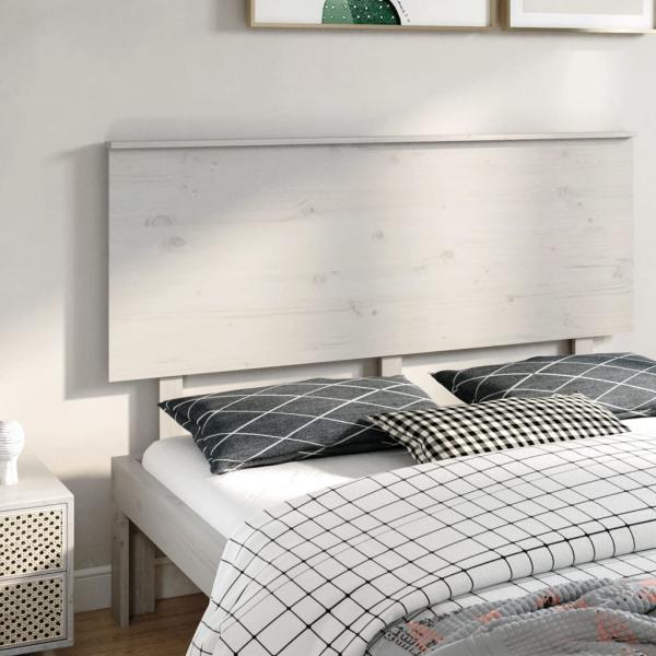 ARDEBO.de - Kopfteil Weiß 154x6x82,5 cm Massivholz Kiefer