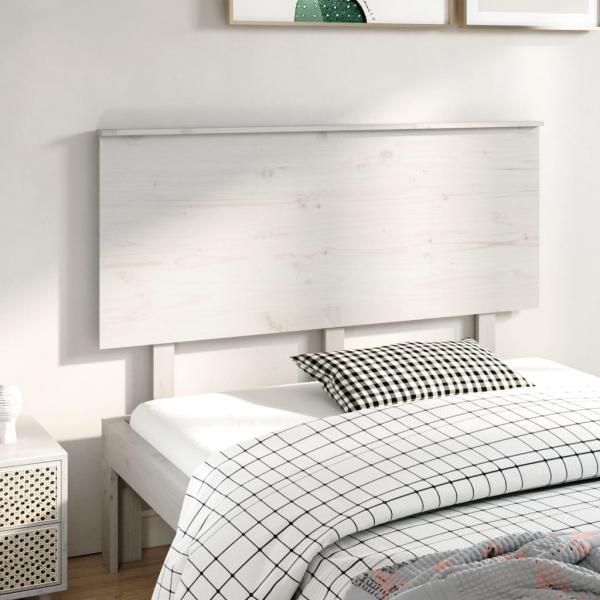 ARDEBO.de - Kopfteil Weiß 139x6x82,5 cm Massivholz Kiefer