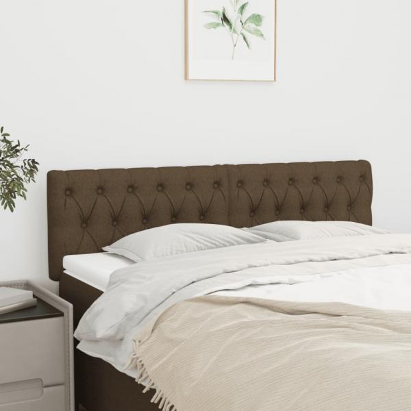 ARDEBO.de - Kopfteile 2 Stk. Dunkelbraun 72x7x78/88 cm Stoff