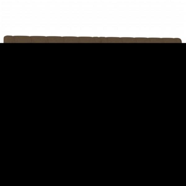 Boxspringbett mit Matratze & LED Dunkelbraun 140x200 cm Stoff