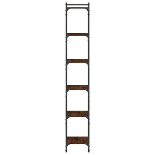 Bücherregal 6 Böden Braun Eiche-Optik 40x30x188cm Holzwerkstoff