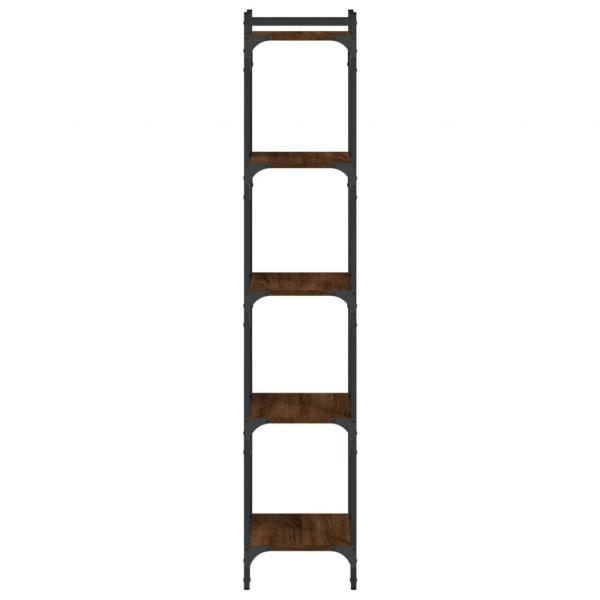 Bücherregal 5 Böden Braun Eiche-Optik 40x30x154cm Holzwerkstoff