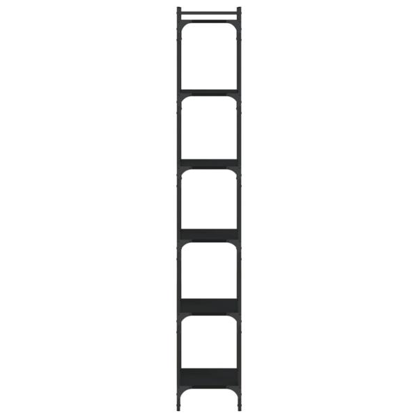 Bücherregal 6 Böden Schwarz 40x30x188 cm Holzwerkstoff