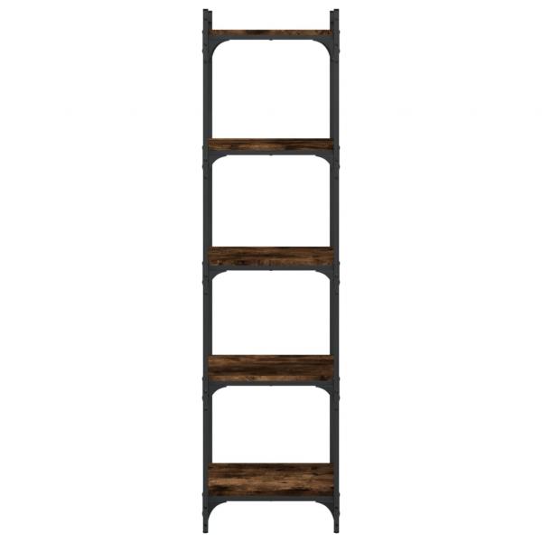 Bücherregal 5 Böden Räuchereiche 40x30x154 cm Holzwerkstoff
