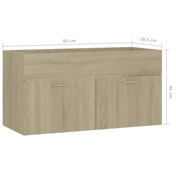 Badmöbel-Set Sonoma-Eiche Holzwerkstoff