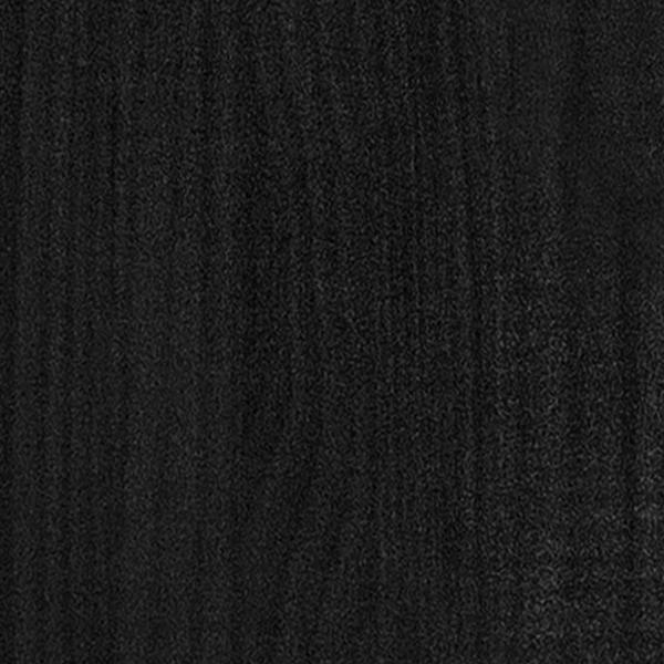 Massivholzbett Schwarz 75x190 cm