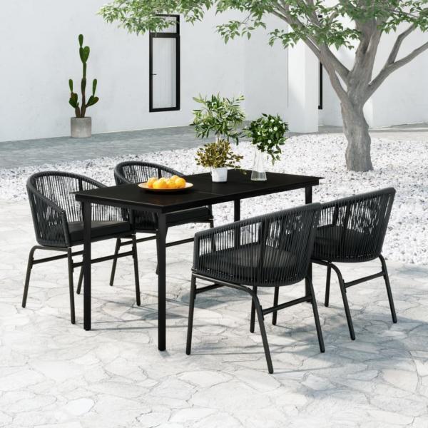 ARDEBO.de - 5-tlg. Garten-Essgruppe Grau