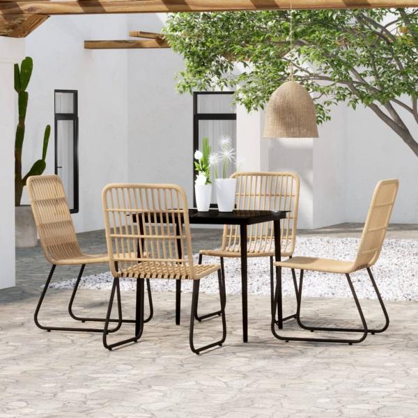ARDEBO.de - 5-tlg. Garten-Essgruppe Eichen-Optik