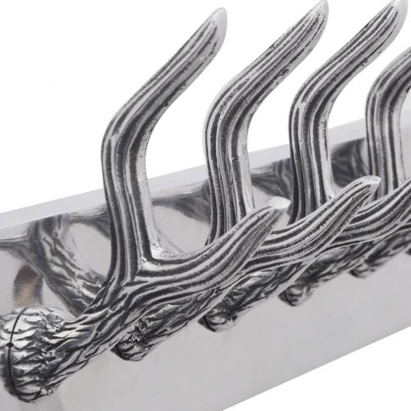 Garderobenleisten 2 Stk. Silbern Aluminium 
