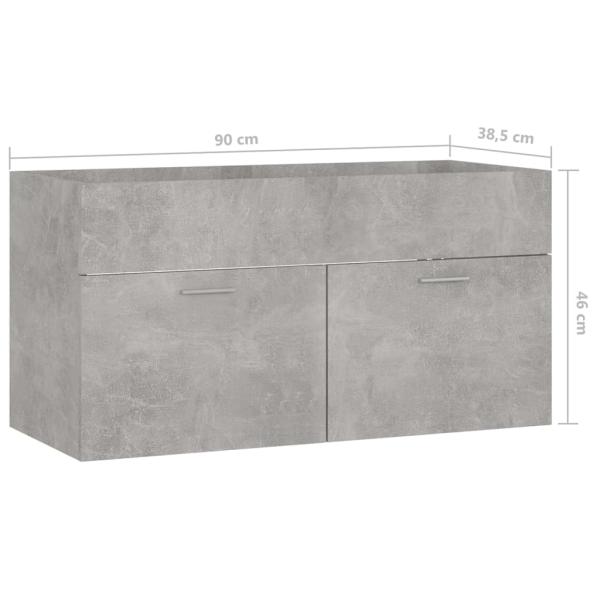 Badmöbel-Set Betongrau Holzwerkstoff