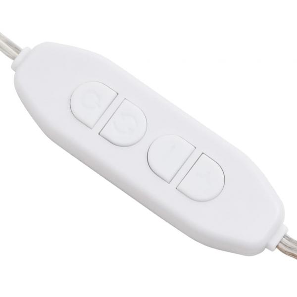 Spiegel mit LED-Leuchten 60x30 cm Glas Oval