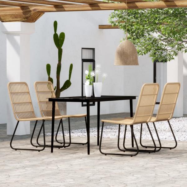 ARDEBO.de - 5-tlg. Garten-Essgruppe Eichen-Optik