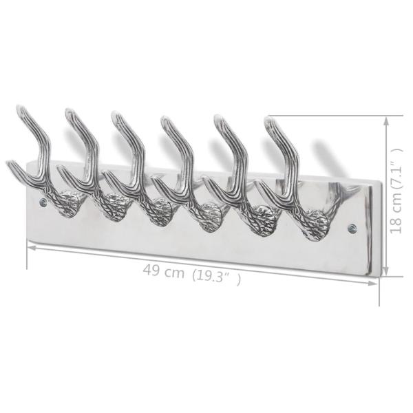 Garderobenleisten 4 Stk. Silbern Aluminium 