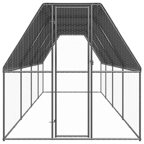Outdoor-Hühnerkäfig 2x8x2 m Verzinkter Stahl