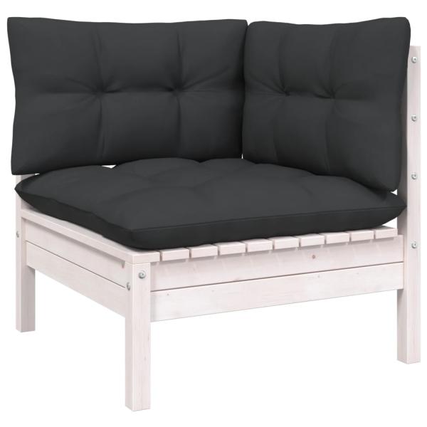 13-tlg. Garten-Lounge-Set mit Anthrazit Kissen Kiefernholz