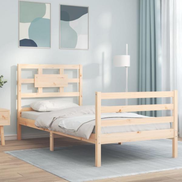 ARDEBO.de - Massivholzbett mit Kopfteil