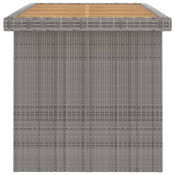 11-tlg. Garten-Essgruppe mit Auflagen Poly Rattan Grau